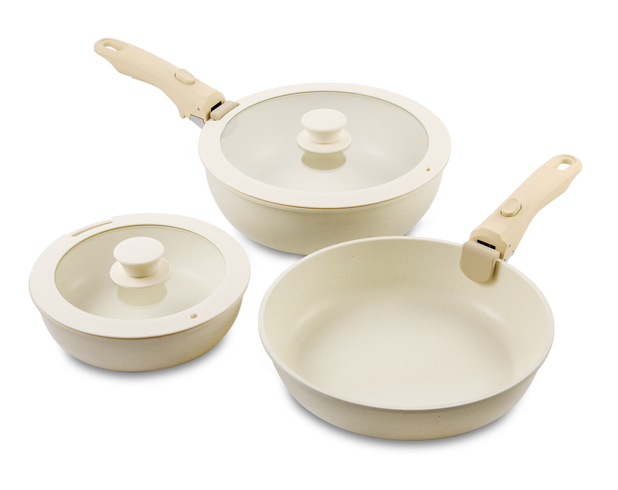 12 Piece Campstone Series – Cream Edition – Caravan & Camping Cookware